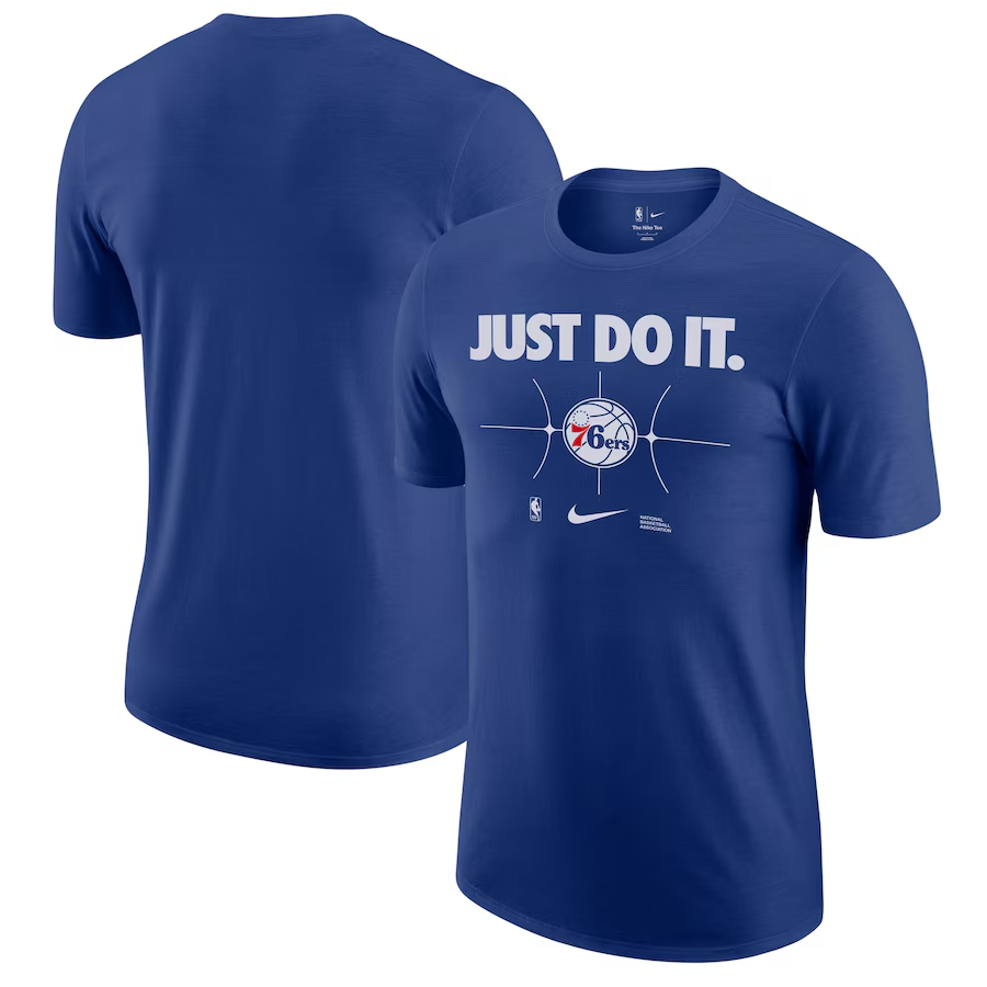 Men 2024 NBA Philadelphia 76ers blue Tshirts->->Sports Accessory